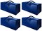 4 Pack Heavy Duty Extra Large Moving Bags with Backpack Straps - Strong Handles & Zippers, Storage Totes For Space Saving, Fold Flat, Alternative to Moving Box (X-Large-Set of 4, Blue)